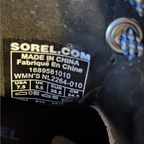 Gorgeous Sorel 1964 Premium Wedge Joan Bootie Black & Blue Women 7.5 Boots - Picture 6 of 10